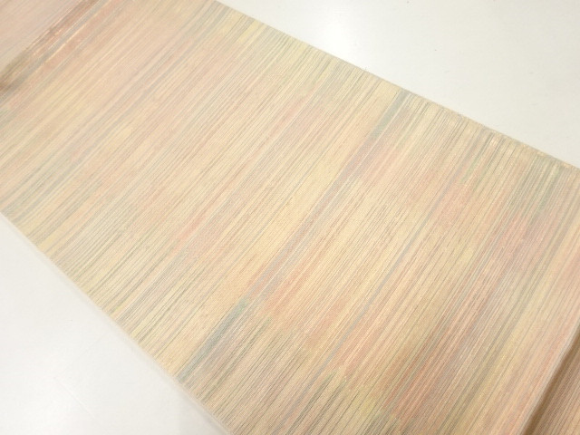 リサイクル　横段模様織出し袋帯